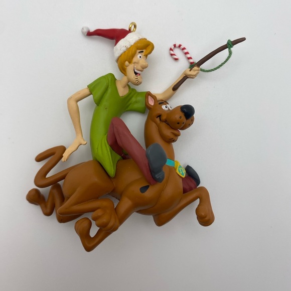 Hallmark Keepsake Tree Ornament Shaggy  Riding  Scooby Doo Candy Cane VTG 2000 - Picture 4 of 5